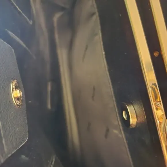 Dune London Black Faux Pebbled Leather Handbag - Picture 7 of 8